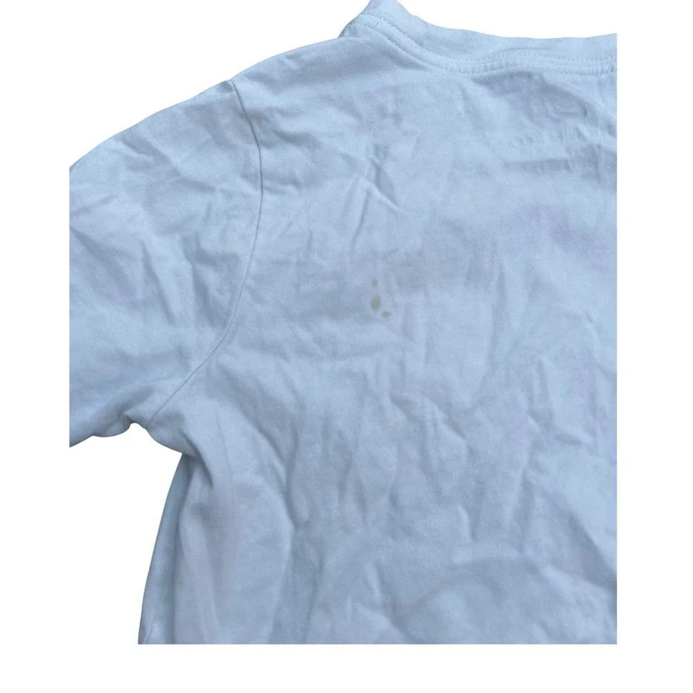 Nike Boys Just Do It Graphic T-Shirt White Short Sleeve Crewneck Size Small